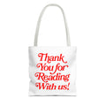 Thank You For Reading With Us Canvas Tote