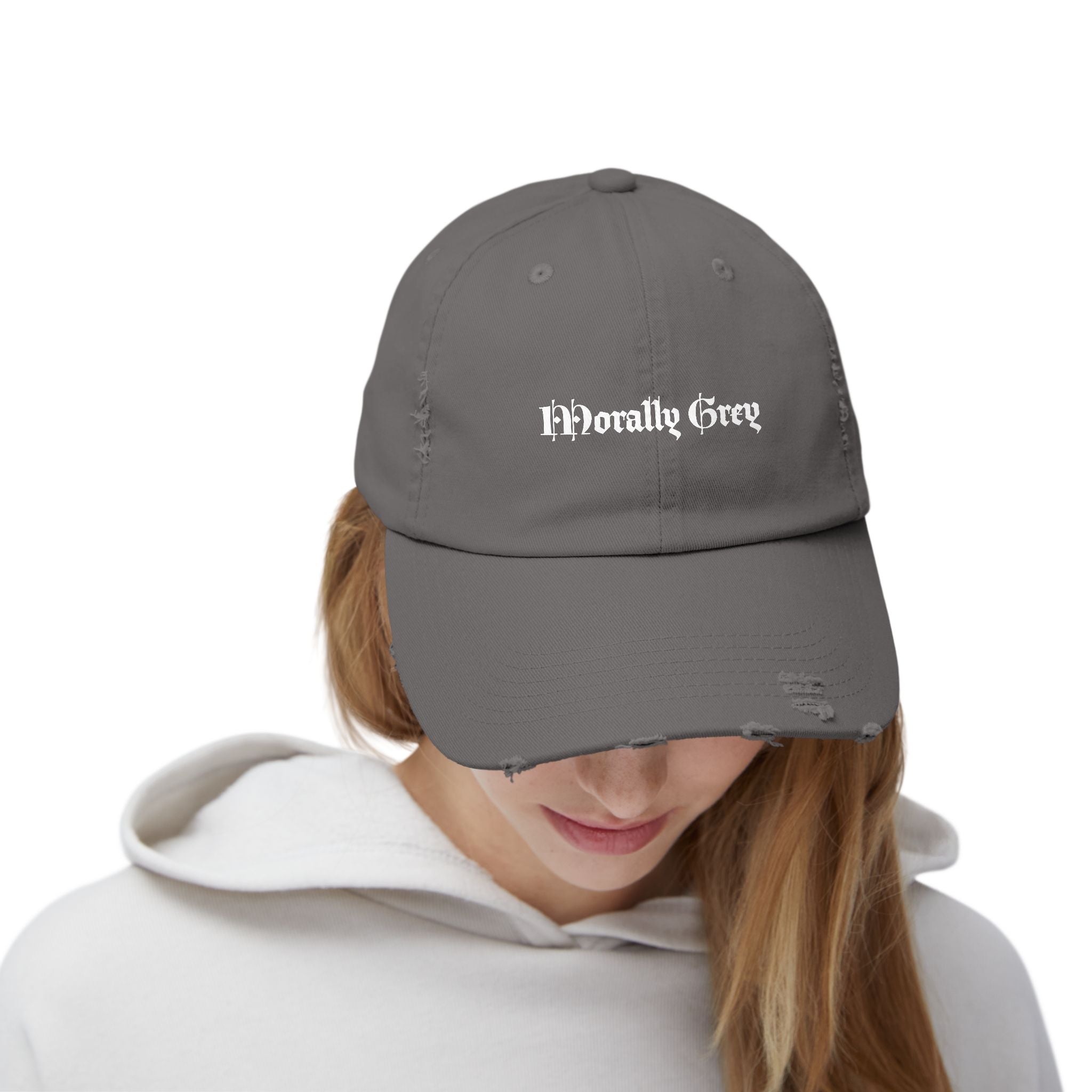 Morally Grey Distressed Hat (3 colors)