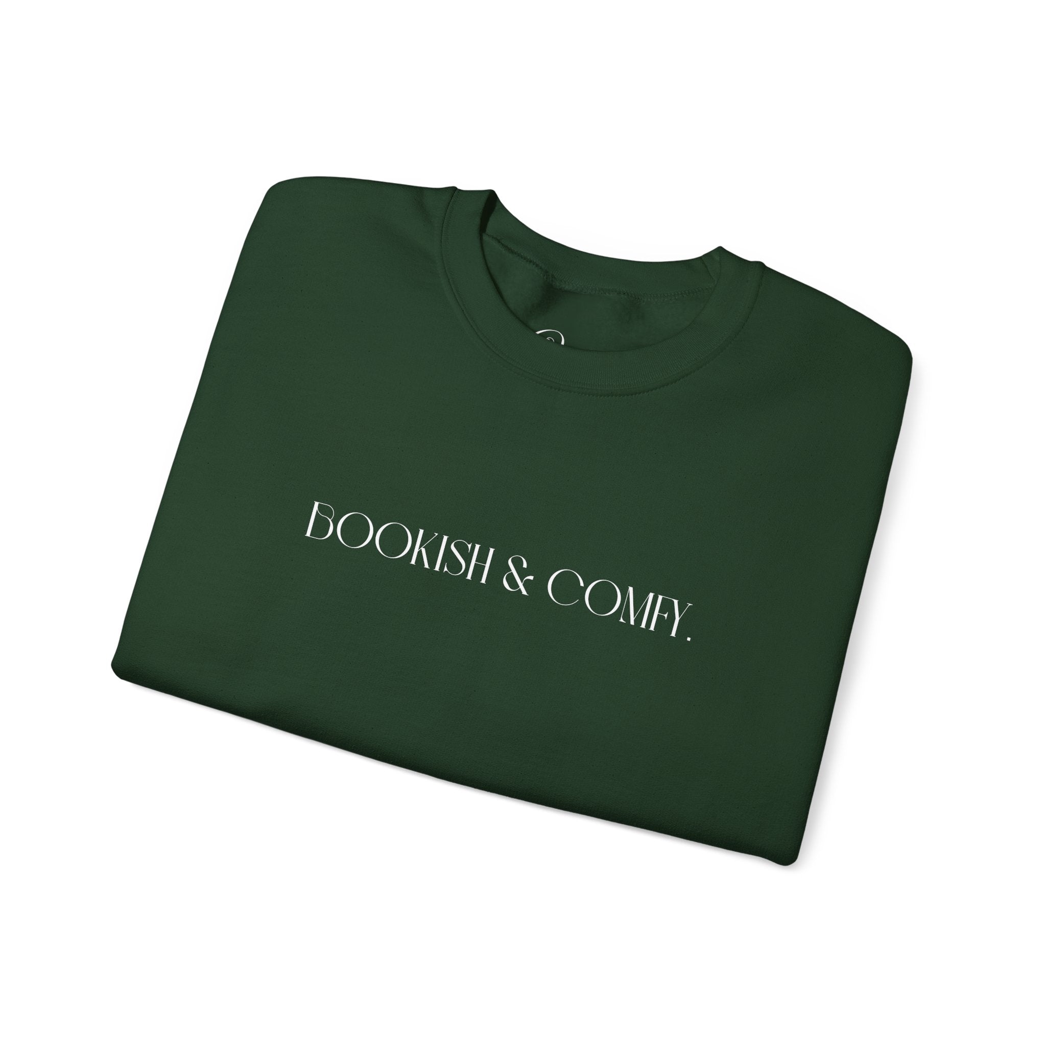 Bookish & Comfy Crewneck (Forest Green)