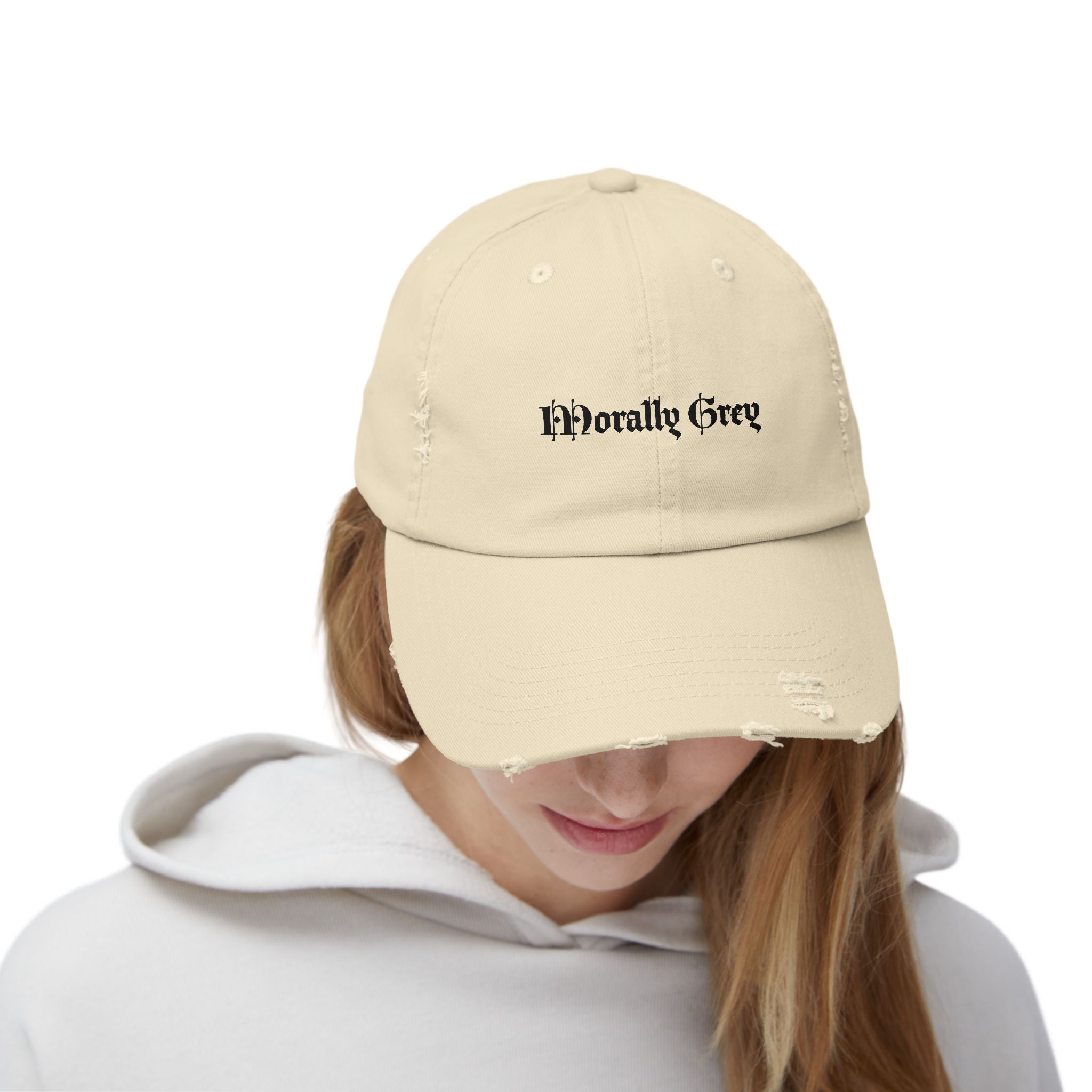 Morally Grey Distressed Hat (3 colors)