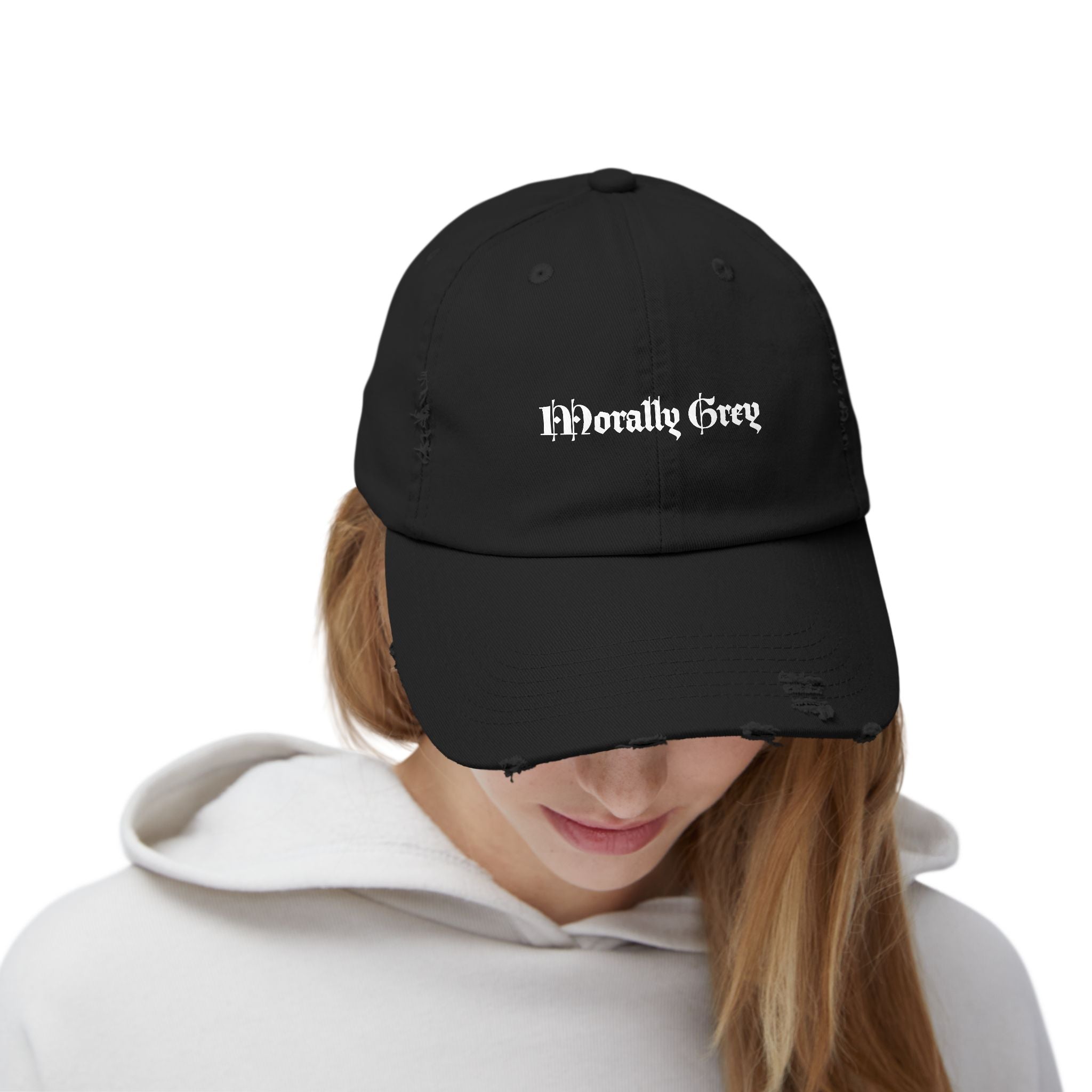 Morally Grey Distressed Hat (3 colors)
