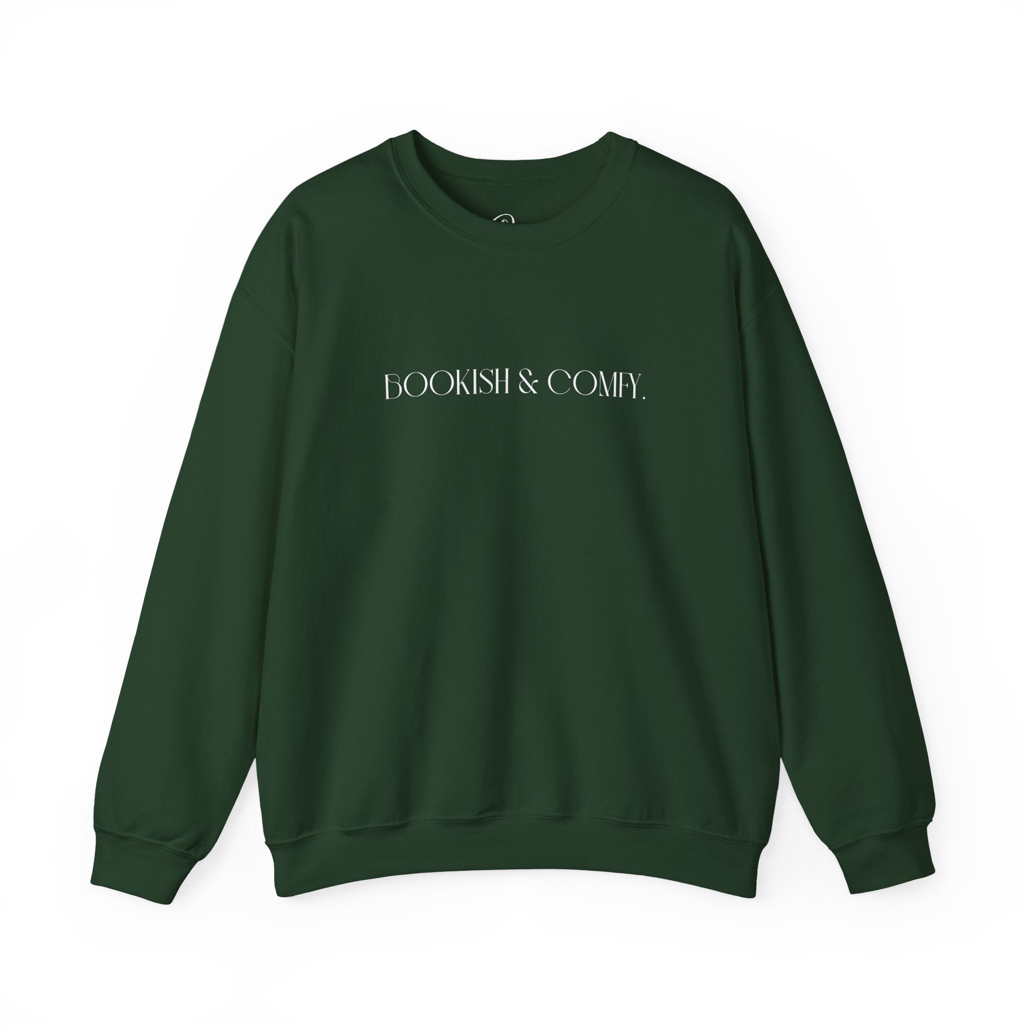 Bookish & Comfy Crewneck (Forest Green)